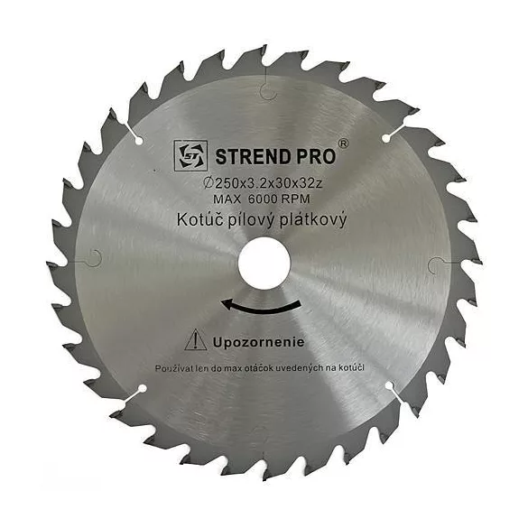 Körfűrészlap, Strend Pro SuperSaw NWG, 400 x 3,6 x 30 mm, 48 db SK fog, hangtompító és tágulási hornyokkal, puhafához, keményfához, OSB, MDF
