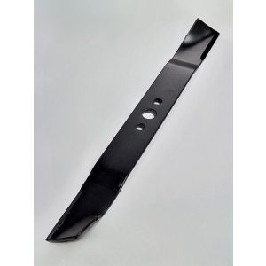 Fűnyírókés, Strend Pro Garden CLM-S40LiB akkumulátoros fűnyíróhoz, fekete, 40 cm, edzett acél, háromfuratos, porfestett bevonat, korrózióálló, mulcsozó, cserekés