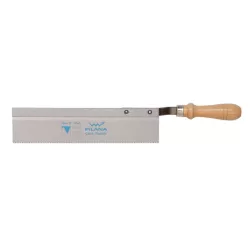   Kézifűrész, Pilana 22 5281, 250 mm, csapozófűrész, egyenes vágáshoz, megerősített hát, finom fogazat, fához, asztalos, acél penge, hajlított fa markolat