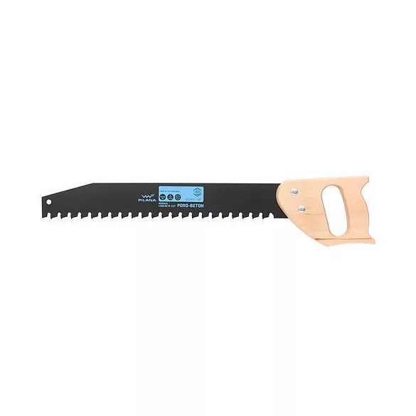 Kézifűrész, Pilana 22 5287, fekete, 450 mm, 11 keményfém fog, acél penge, zárt fa markolat, pórusbetonhoz
