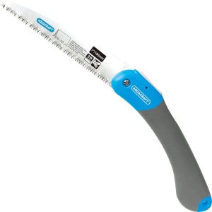 Kerti kézifűrész, Aquacraft 310070, szürke, 18 cm pengehossz, krómozott acél penge, műanyag gumírozott fogantyú, összecsukható