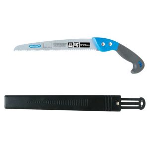 Kerti kézifűrész, Aquacraft 310090, szürke, 25 cm pengehossz, krómozott acél penge, műanyag gumírozott fogantyú, tokkal