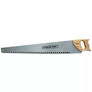 Kézifűrész, Strend Pro PWH-CO, 700 mm, 17 keményfém fog, acél penge, zárt fa markolat, pórusbetonhoz