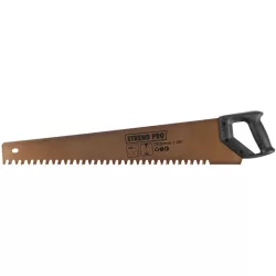   Kézifűrész, Strend Pro PSW-777, arany/fekete, 700 mm, 34 keményfém fog, acél penge, zárt műanyag markolat, pórusbetonhoz