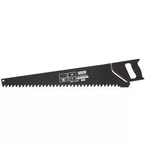 Kézifűrész, Strend Pro PSW-777A MetalProtection, fekete, 700 mm, 40 keményfém fog, acél penge, zárt műanyag markolat, pórusbetonhoz