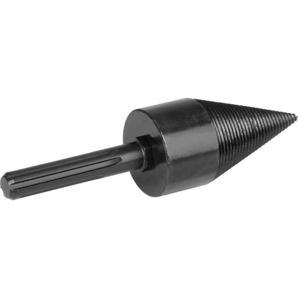 Fahasító kúp, Strend Pro Garden, fekete, 60 mm, 3 db adapterrel (SDS Max, 1/2" hatlap, négyszögletes), acél, tartós, fához