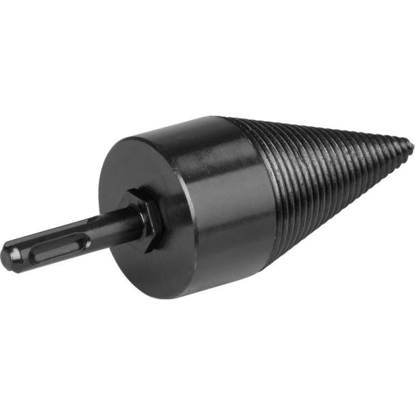 Fahasító kúp, Strend Pro Garden, fekete, 50 mm, 3 db adapterrel (SDS Plus,  1/2" hatlap, négyszögletes), acél, tartós, fához