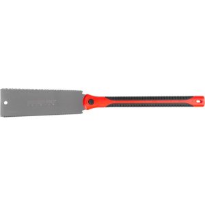 Japán húzófűrész, Strend Pro Premium ComfortGrip DL230, 23 cm pengehossz, acél penge, gumírozott fogantyú, kétoldalas, finom vágásokhoz