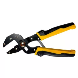   Csőfogó, Strend Pro HJ071, fekete/sárga, 180 mm, önbeállító, V nyílású pofa 