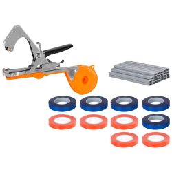   Kötözőfogó készlet, Strend Pro Garden Cameleon, szürke, 10 db szalag, 10 000 db kapocs, professzionális