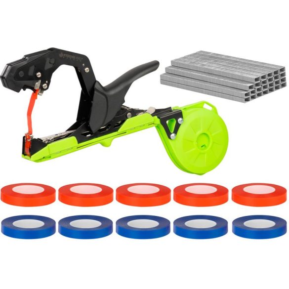 Kötözőfogó készlet, Strend Pro Garden Lizard, fekete, 10 db szalag, 10 000 db kapocs, professzionális
