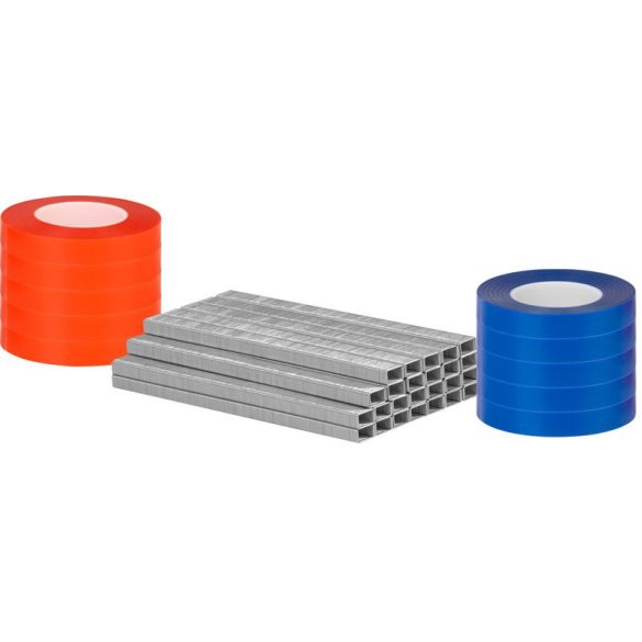 Kötözőfogó készlet, Strend Pro Garden Lizard, fekete, 10 db szalag, 10 000 db kapocs, professzionális