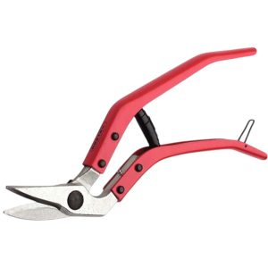 Lemezvágó olló, Rostex, piros, 300 mm, lemezekhez maximum 1,3 mm vastagságig