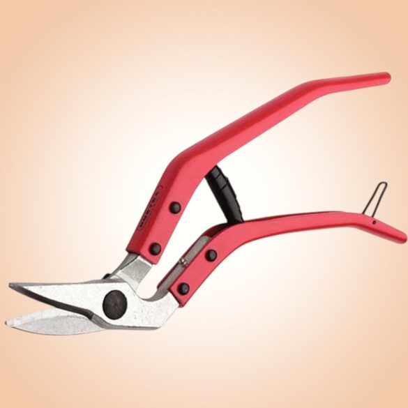 Lemezvágó olló, Rostex, piros, 300 mm, lemezekhez maximum 1,3 mm vastagságig