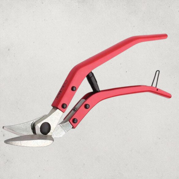 Lemezvágó olló, Rostex 2324, piros, 300 mm, eltolt kivitel, lemezekhez maximum 1,3 mm vastagságig