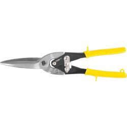   Lemezvágó olló, Strend Pro PL657, sárga/fekete, 300 mm, egyenes kivitel, hosszú, lemezekhez