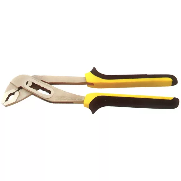 Vízpumpafogó, Strend Pro PL4810, sárga/fekete, 250 mm, fogazott pofák, állítható pofatávolság, fém