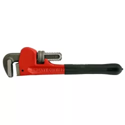   Csőfogó, Strend Pro PW572, piros/fekete, 350 mm, vezetőanyával, fogazott pofák, gyors pofanyitás, fém