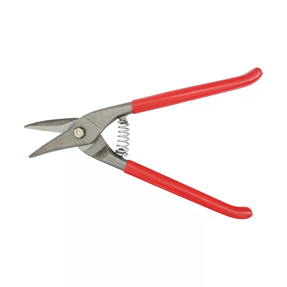 Lemezvágó olló, Strend Pro PL652B, piros, 250 mm, balos kivitel, lemezekhez