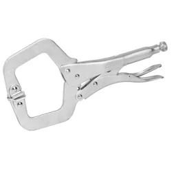  Önzáró fogó, Strend Pro CLP745, ezüst, 280 mm, C alakú, állítócsavaros, kioldókarral, szénacél