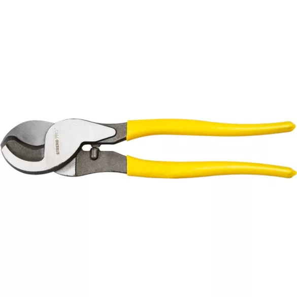 Csípőfogó, Strend Pro HT6059, sárga, 250 mm, huzalokhoz, kábelekhez, sodronyokhoz, acél, PVC markolat