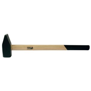 Lakatoskalapács, Strend Pro HM131 Heavy, fekete, 10 000 g, fa nyél, acél fej, DIN 1042, lapos/hegyes