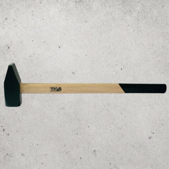 Lakatoskalapács, Strend Pro HM131 Heavy, fekete, 10 000 g, fa nyél, acél fej, DIN 1042, lapos/hegyes