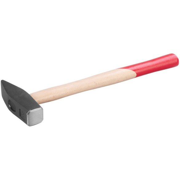Lakatoskalapács, Strend Pro HM101, szürke, 2000 g, fa nyél, acél fej, DIN 1041, lapos/hegyes