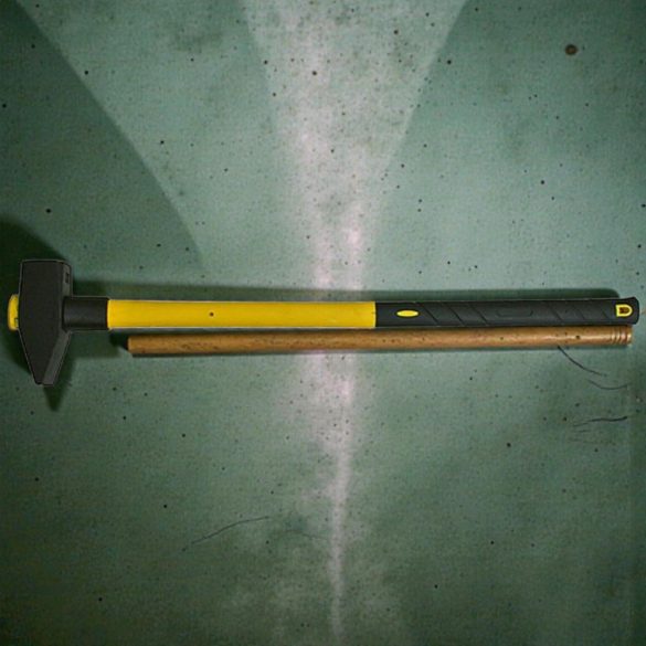 Bontókalapács, Strend Pro HM132, sárga/fekete, 6000 g, üvegszálas nyél, acél fej, DIN 1042, lapos/hegyes