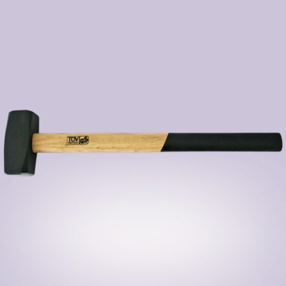 Lakatoskalapács, Strend Pro HS0001, fekete, 8000 g, fa nyél, acél fej, univerzális, DIN 6475, lapos/lapos