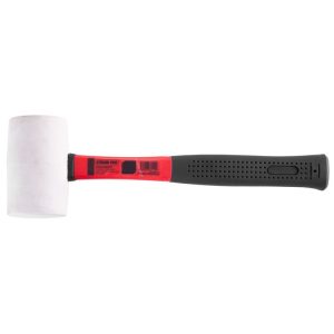Gumikalapács, Strend Pro HM212, fehér, 900 g, fém nyél, gumi fej