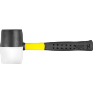 Gumikalapács, Strend Pro HM231, fekete/fehér, 900 g, üvegszálas nyél, gumi fej