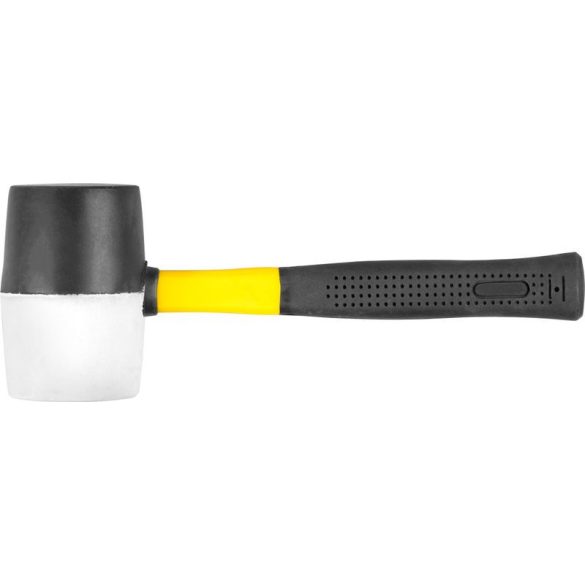 Gumikalapács, Strend Pro HM231, fekete/fehér, 900 g, üvegszálas nyél, gumi fej