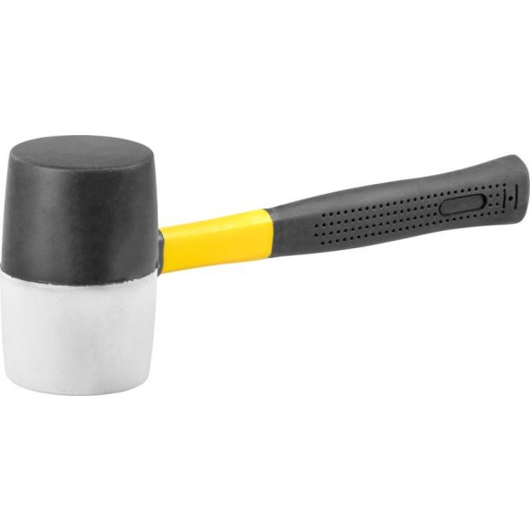 Gumikalapács, Strend Pro HM231, fekete/fehér, 900 g, üvegszálas nyél, gumi fej