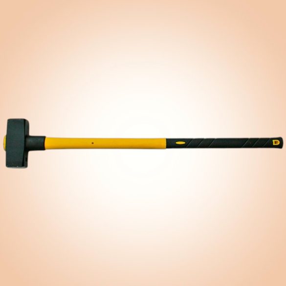 Bontókalapács, Strend Pro HS0531, sárga/fekete, 8000 g, üvegszálas nyél, acél fej, DIN 6475, lapos/lapos