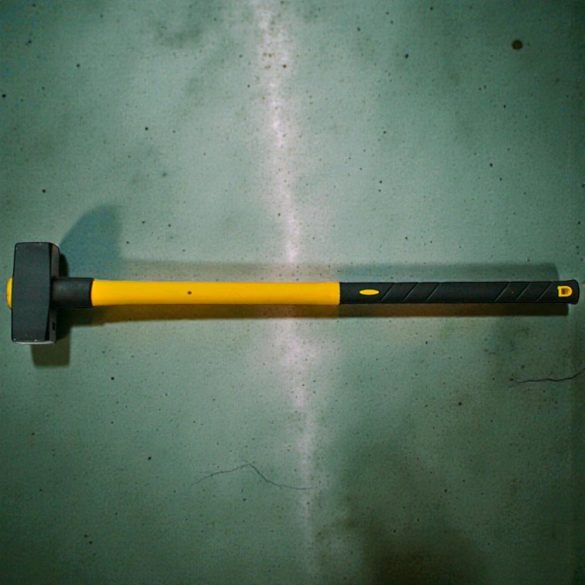 Bontókalapács, Strend Pro HS0531, sárga/fekete, 8000 g, üvegszálas nyél, acél fej, DIN 6475, lapos/lapos