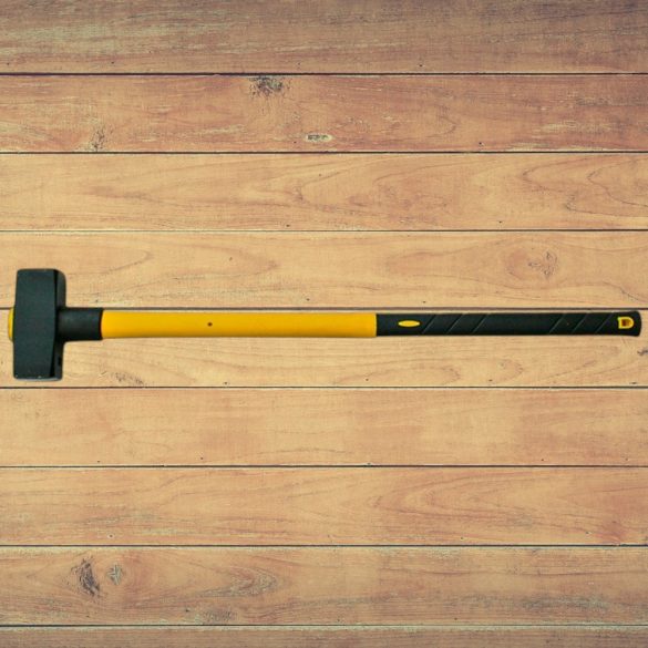 Bontókalapács, Strend Pro HS0531, sárga/fekete, 8000 g, üvegszálas nyél, acél fej, DIN 6475, lapos/lapos