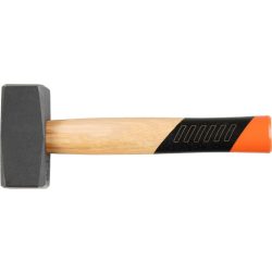   Kőműveskalapács, Strend Pro Premium HS1008, szürke, 1500 g, fa nyél, acél fej, lapos/lapos