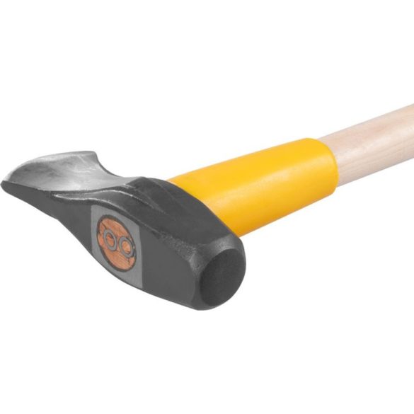 Hasítófejsze, Strend Pro Premium, fekete, sárga illesztés, 2700 g, 90 cm, fa nyél, acél fej