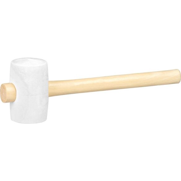 Gumikalapács, Strend Pro, fehér, 680 g, fa nyél, gumi fej