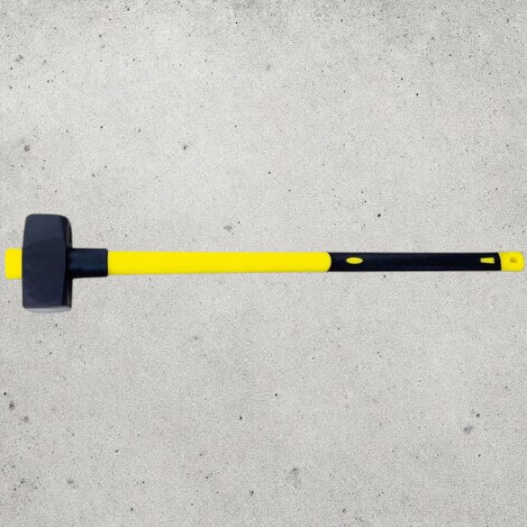 Bontókalapács, Strend Pro, sárga/fekete, 6000 g, üvegszálas nyél, acél fej, lapos/lapos