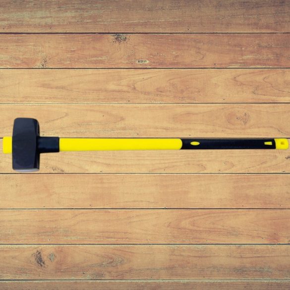 Bontókalapács, Strend Pro, sárga/fekete, 10 000 g, üvegszálas nyél, acél fej, lapos/lapos