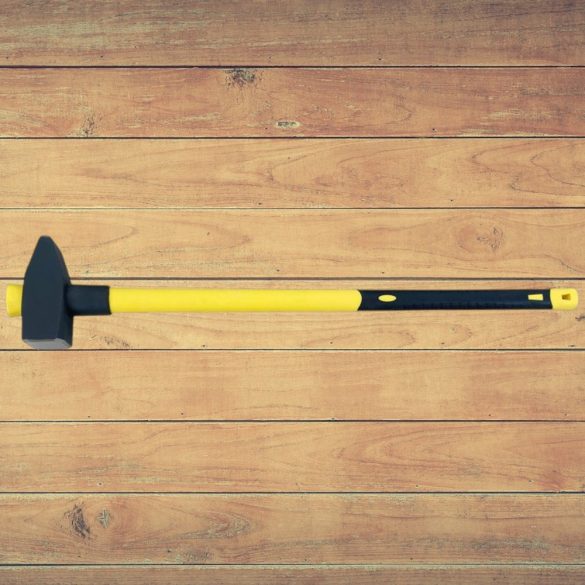 Bontókalapács, Strend Pro, sárga/fekete, 4000 g, üvegszálas nyél, acél fej, lapos/hegyes