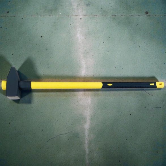 Bontókalapács, Strend Pro, sárga/fekete, 5000 g, üvegszálas nyél, acél fej, lapos/hegyes