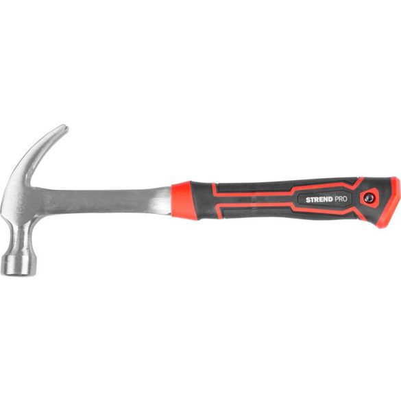 Ácskalapács, Strend Pro Premium ComfortGrip DL500, fekete/piros, 450 g, fém nyél, acél fej