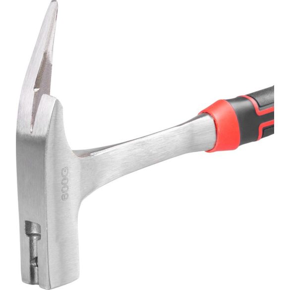 Ácskalapács, Strend Pro Premium ComfortGrip DL501, fekete/piros, 600 g, fém nyél, acél fej