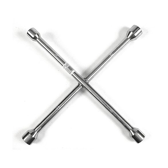 Kerékkulcs, Strend Pro HR35101, ezüst, kereszt kivitel, 17, 19, 21, 23 mm