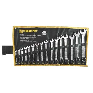 Csillag-villáskulcs-készlet, Strend Pro HR31585, ezüst, 16 részes, 8–24 mm, Cr-V