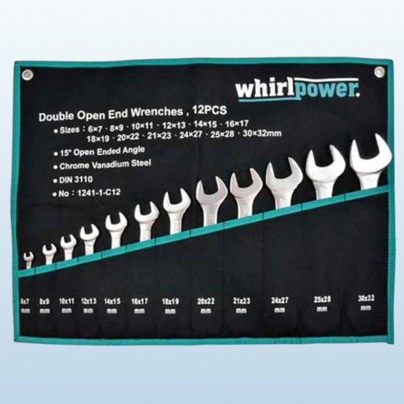 Villáskulcs-készlet, Whirlpower 1241-1-C12, ezüst, 12 részes, 6 x 7 - 30 x 32 mm