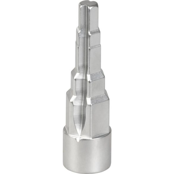 Dugófej, Strend Pro Premium Uni-Ra1, ezüst, 10–12–13–16–20 mm, 1/2'', Cr-V, lépcsős, univerzális